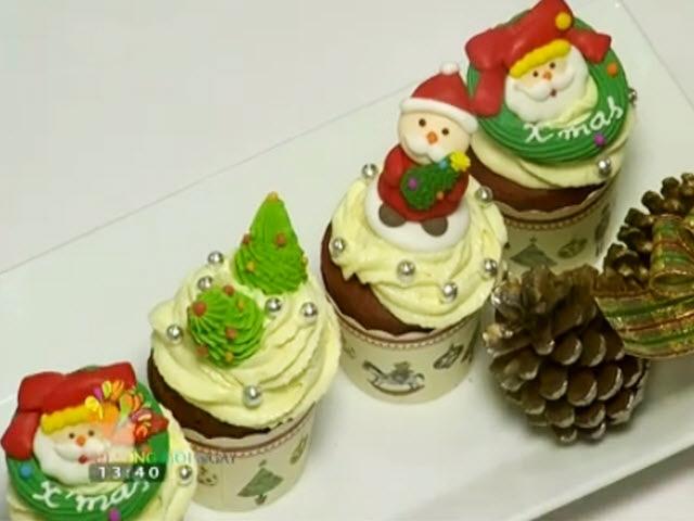 Ẩm thực - Làm bánh cupcake cực dễ thương đón Noel 2015