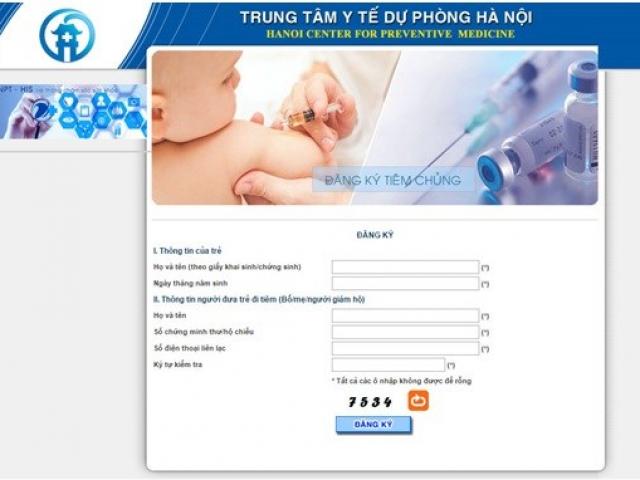 Cách đăng ký tiêm vắc xin Pentaxim cho con tại Hà Nội