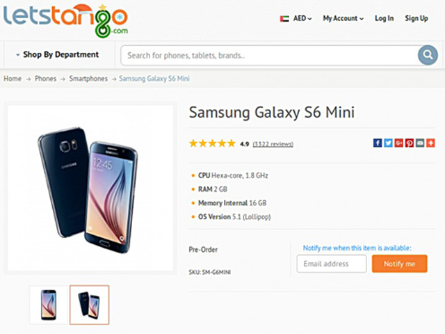 Lộ điện thoại Galaxy S6 Mini màn hình 4,6 inch