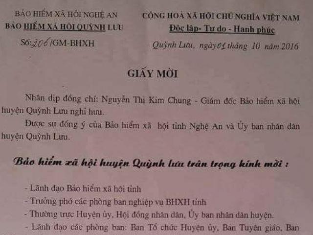 Tin tức trong ngày - Kiểm điểm người phát hành giấy mời liên hoan “sếp” nghỉ hưu