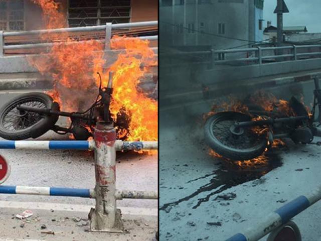 Tin tức trong ngày - TP.HCM: Mô tô phân khối lớn bốc cháy ngùn ngụt giữa cầu