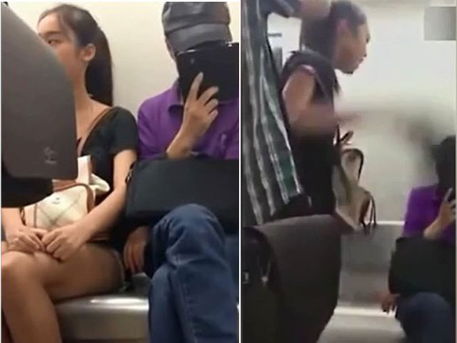 Bạn trẻ - Cuộc sống - Clip: Sờ đùi gái xinh, gã biến thái lĩnh kết cục thảm