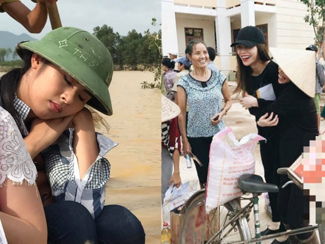 Đời sống Showbiz - Ngày 20/10 ý nghĩa và hạnh phúc của mỹ nhân Việt ở vùng lũ