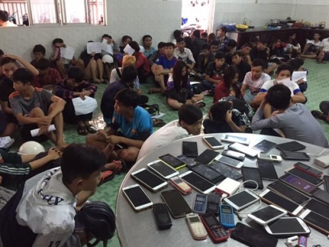 Pháp luật - Gần 100 cảnh sát vây bắt 57 "quái xế" nhí trong đêm