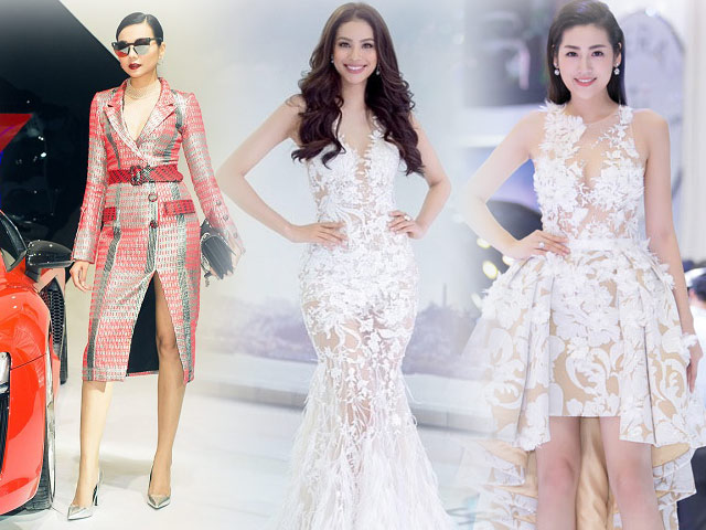 Bí quyết mặc đẹp - Tú Anh, Phạm Hương so váy "thiên nga" xuyên thấu mê người