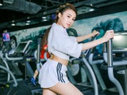 Làm đẹp cùng sao - Chân dài  Lê Hà The Face lộ ảnh tập gym căng nuột