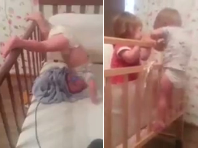 Bạn trẻ - Cuộc sống - Clip: Màn "vượt ngục" quái chiêu của cậu bé tinh nghịch