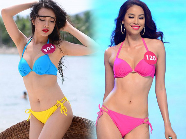 Người mẫu - Hoa hậu - So kè màn thi thố bikini giữa Phạm Hương và Lệ Hằng