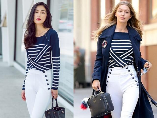 Người mẫu - Hoa hậu - Hotgirl Helly Tống "đụng style" với chân dài Gigi Hadid