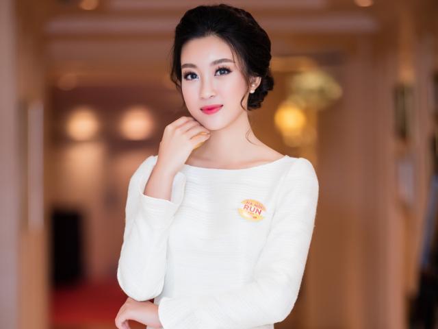 Người mẫu - Hoa hậu - Hoa hậu Mỹ Linh"hút ánh nhìn" với váy trắng quyến rũ