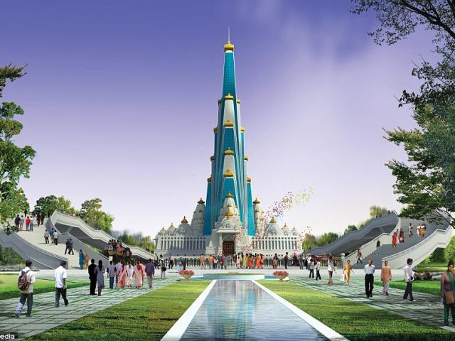 Ấn Độ xây đền cao nhất thế giới, có bãi đỗ trực thăng