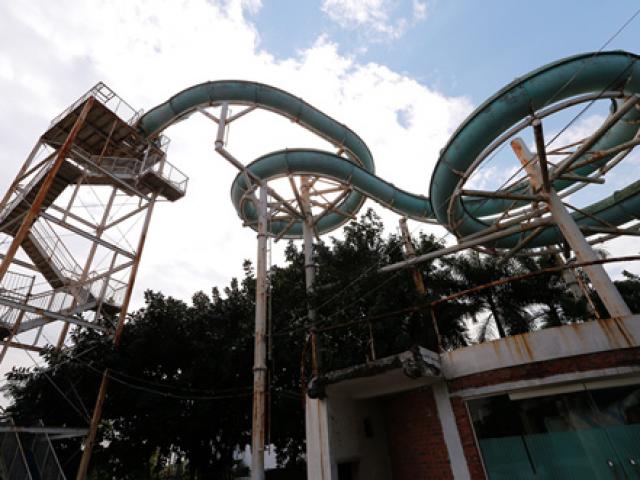 Hoang tàn công viên nước bị ”lãng quên” giữa lòng Thủ đô