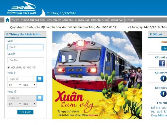 Nhiều website có tên miền giống ngành đường sắt bán vé tàu với giá “cắt cổ”