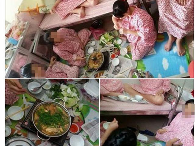 Tin tức trong ngày - Xôn xao hình ảnh nhóm bà bầu ăn lẩu tưng bừng trong bệnh viện