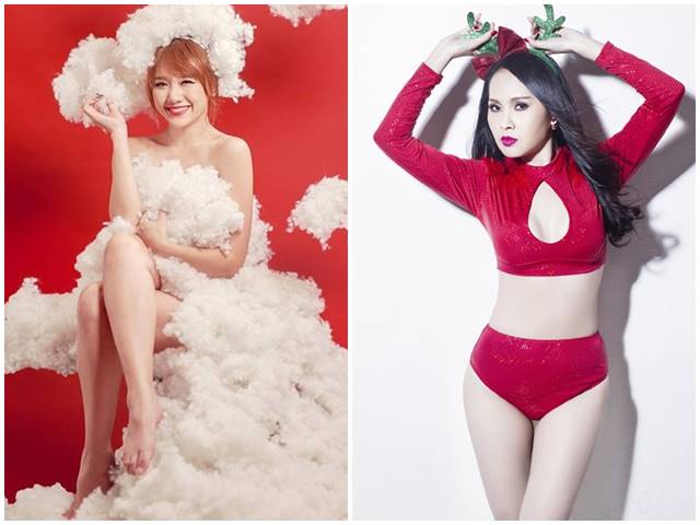 Hari Won, ”gái nhảy” Minh Thư sexy hết cỡ trong mùa Giáng sinh