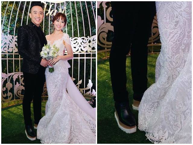 Làm đẹp - Trấn Thành phải mang giày độn 8cm cho cao bằng Hari