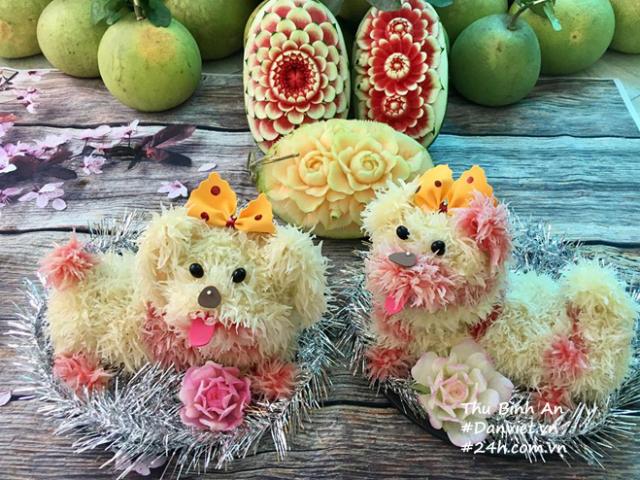 Ẩm thực - Cách làm chó bưởi siêu dễ thương cho mâm cỗ Trung thu