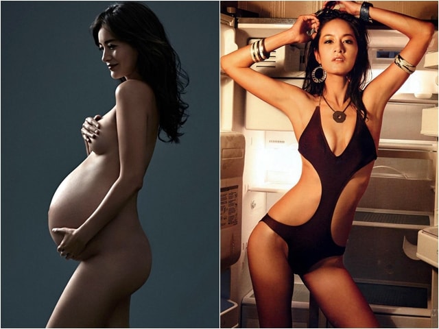 Người mẫu - Hoa hậu - Chân dài Đài Loan tung bộ ảnh nude đốt mắt khi bầu 9 tháng