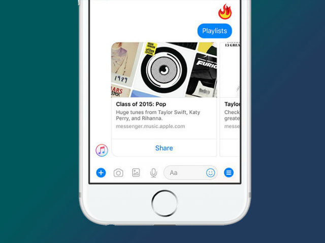 Công nghệ thông tin - Facebook Messenger đã được tích hợp Apple Music