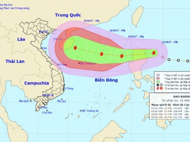 Bão giật cấp 10 tăng tốc, hướng vào Biển Đông