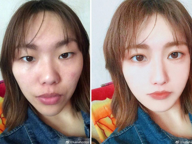 Bạn trẻ - Cuộc sống - Sốc lên tận óc với gương mặt thật của gái xinh trên mạng