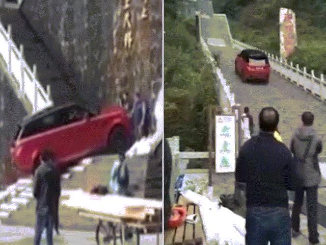 Phi thường - kỳ quặc - Kinh ngạc ô tô leo vèo vèo 999 bậc thang dốc