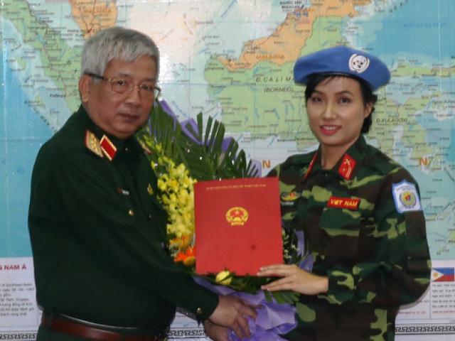 Nữ sĩ quan Việt Nam đầu tiên đi gìn giữ hòa bình Liên Hợp Quốc