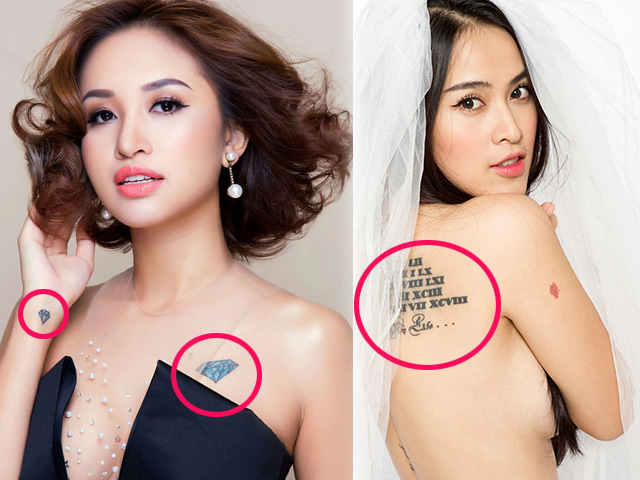 Bí quyết làm đẹp - Ngắm hình xăm "hiếm, độc" của dàn mỹ nhân Việt đình đám