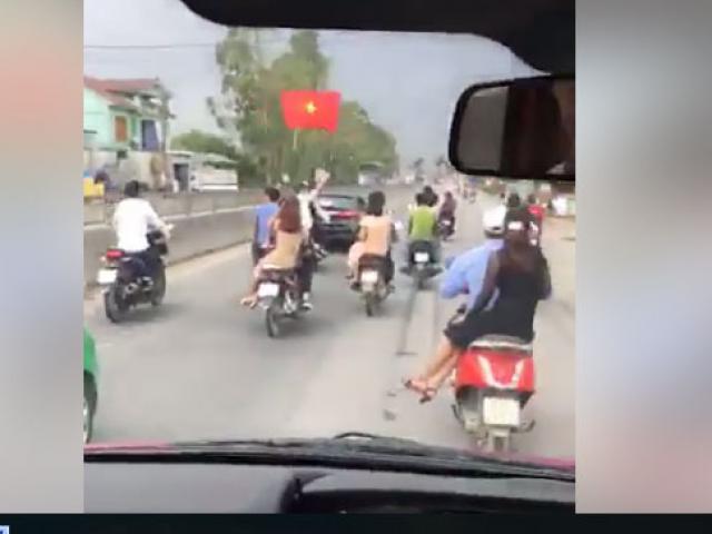 Tin tức trong ngày - Nhóm thanh niên đầu trần “dàn trận” đón dâu trên QL1A, gây bức xúc