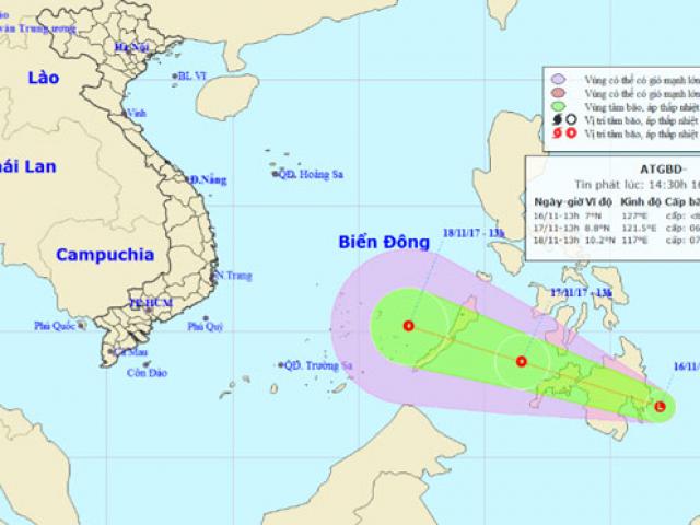 Tin tức trong ngày - Vùng áp thấp đang mạnh dần lên sắp đi vào Biển Đông