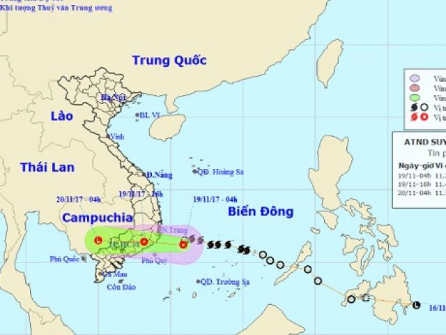 Bão số 14 đổ bộ vào Khánh Hòa – Bình Thuận, suy yếu thành áp thấp nhiệt đới