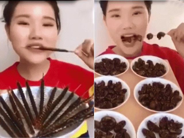 Bạn trẻ - Cuộc sống - Clip: "Thánh nữ" ăn côn trùng khiến ai cũng kinh ngạc