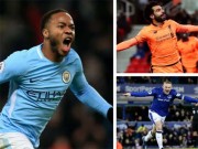 Bóng đá - Vua săn điểm Ngoại hạng: Sterling số 1, Rooney &quot;ngon&quot; hơn Lukaku