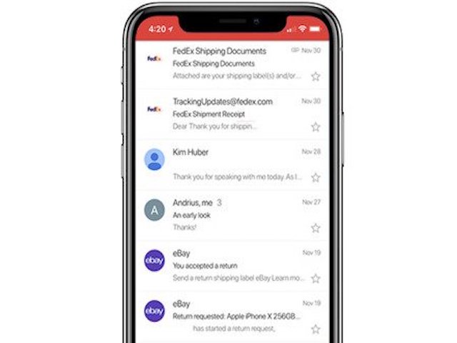 Gmail tung ra bản update cho iPhone X