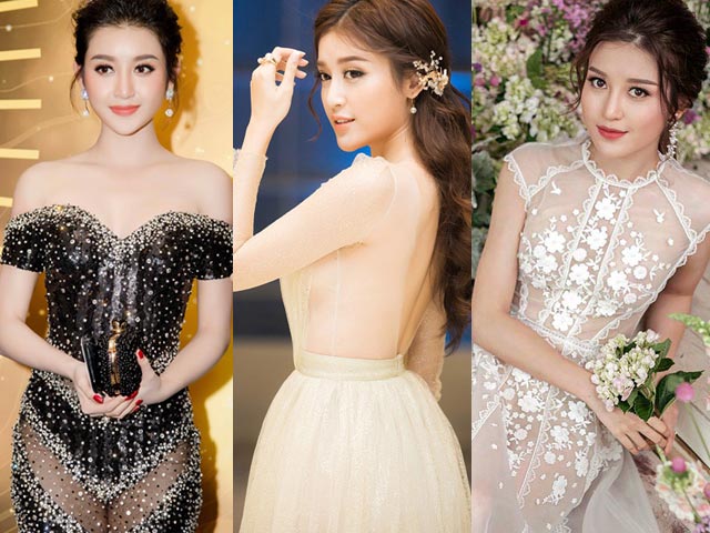 Người mẫu - Hoa hậu - Loạt váy mỏng như sương, trong suốt của Huyền My năm 2017