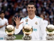 Bóng đá - Ronaldo mừng bóng Vàng, ghi cú đúp &amp; chạm mốc 50