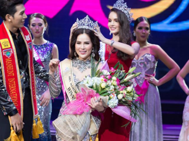 Làm đẹp cùng sao - "Á hậu rửa chân cho chồng" đoạt vương miện Mrs. World Peace