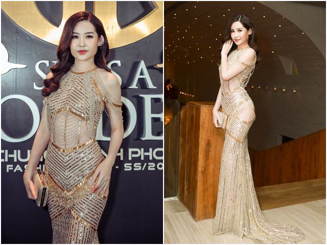 Hoa hậu Đại Dương hết môi tều, diện váy xuyên thấu đi xem thời trang