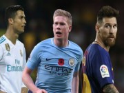 Bóng đá - Man City: De Bruyne vượt Neymar đấu Bóng vàng với Ronaldo - Messi