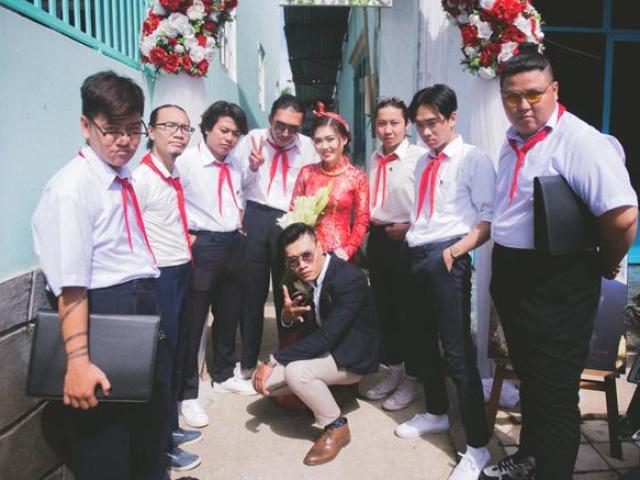 Bạn trẻ - Cuộc sống - Dàn bê tráp "lạ" với đồng phục học sinh ở TPHCM gây bão