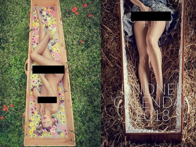 Người mẫu - Hoa hậu - Phát sốt vì người mẫu khỏa thân quảng cáo...quan tài!