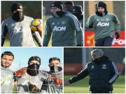 Bóng đá - MU: Mourinho buồn thiu, De Gea hóa &quot;ninja&quot; trên sân tập