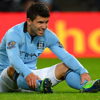 Bóng đá - Aguero chấn thương, Mancini lo sốt vó