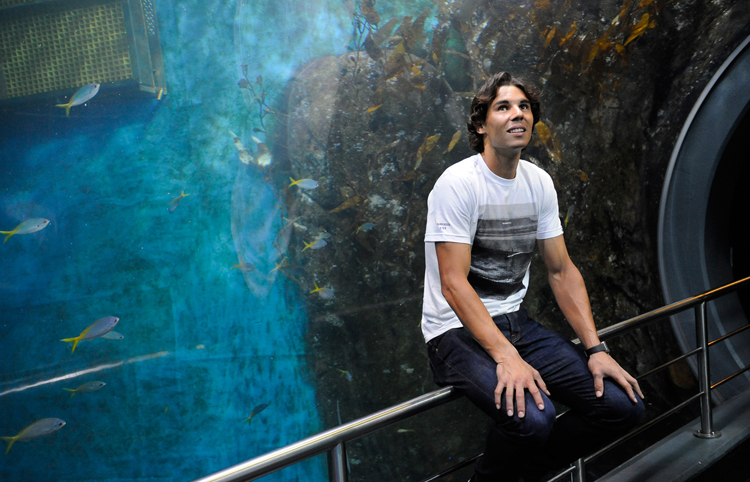 Nadal tới thăm viện Hải dương học Melbourne.