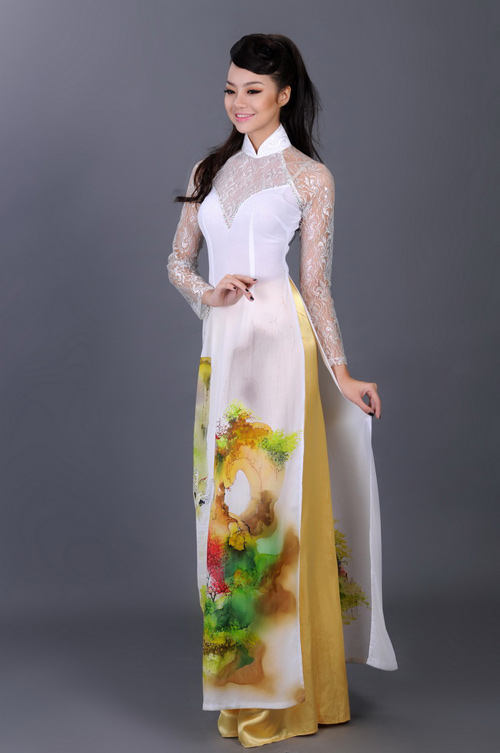 Kiều Ngân duyên dáng với áo dài - 2