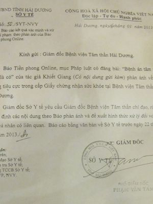 Mua, bán bệnh án tâm thần: Sở Y tế vào cuộc - 1