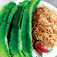 Ẩm thực - Thơm ngon ruốc xào đậu rồng non