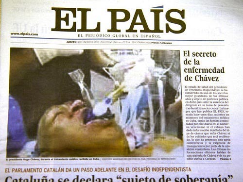 Xôn xao ảnh ông Chavez thở máy tại bệnh viện - 1
