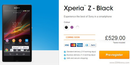 Sony Xperia Z có giá khủng - 1