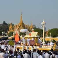 Tin tức trong ngày - Campuchia: Rước linh cữu cựu Vương Sihanouk